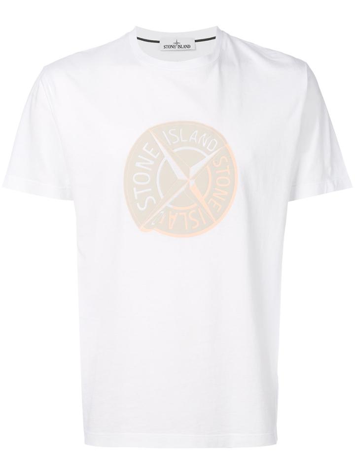 Stone Island Logo Print T-shirt - White