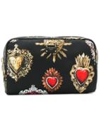 Dolce & Gabbana Sacred Heart Printed Pouch - Black