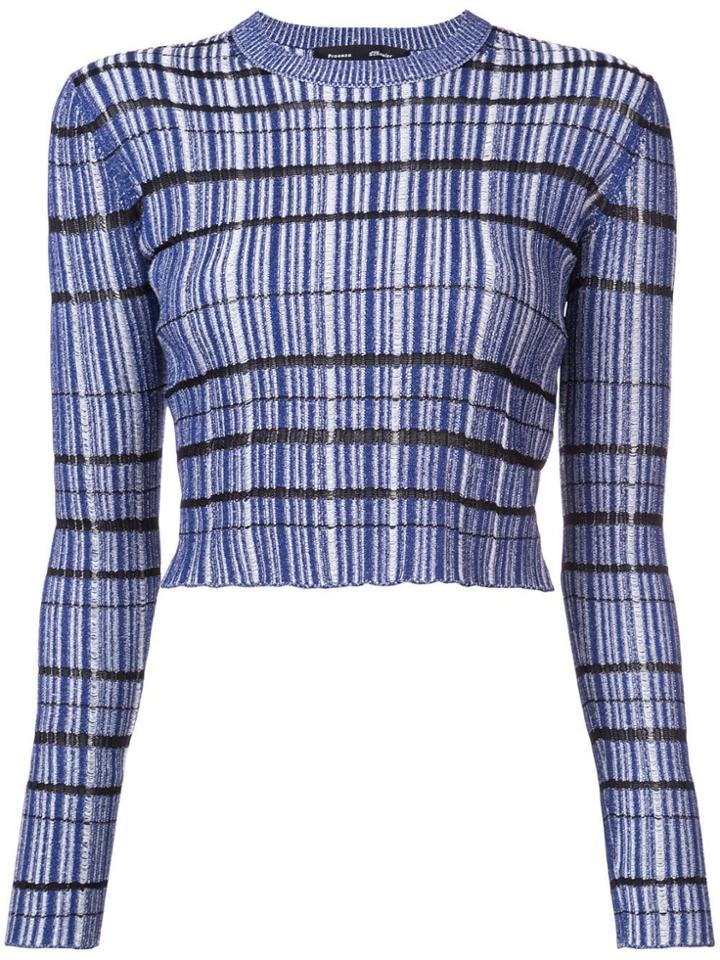 Proenza Schouler Ribbed Knit Top - Blue