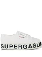 Superga Branded Platform Sneakers - White