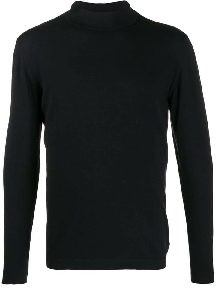 Zanone Mock Neck Jumper - Blue