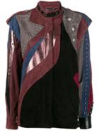 Alberta Ferretti Patchwork Leather Jacket - Black