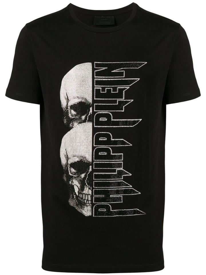 Philipp Plein Skull Logo Print T-shirt - White