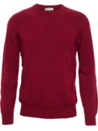 Browns Crew Neck Sweater, Men's, Size: 46, Red, Cashmere
