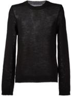 Maison Margiela Lightweight Knitted Sweater, Men's, Size: Xl, Black, Wool/alpaca
