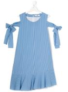Msgm Kids Striped Dress - Blue