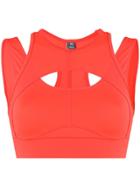 Adidas By Stella Mccartney Cropped Compression Top - Orange