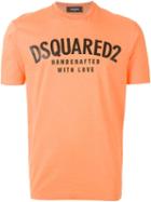Dsquared2 Logo T-shirt, Men's, Size: Xl, Yellow/orange, Cotton