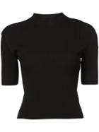 Dion Lee Ribbed Crop Top - Black