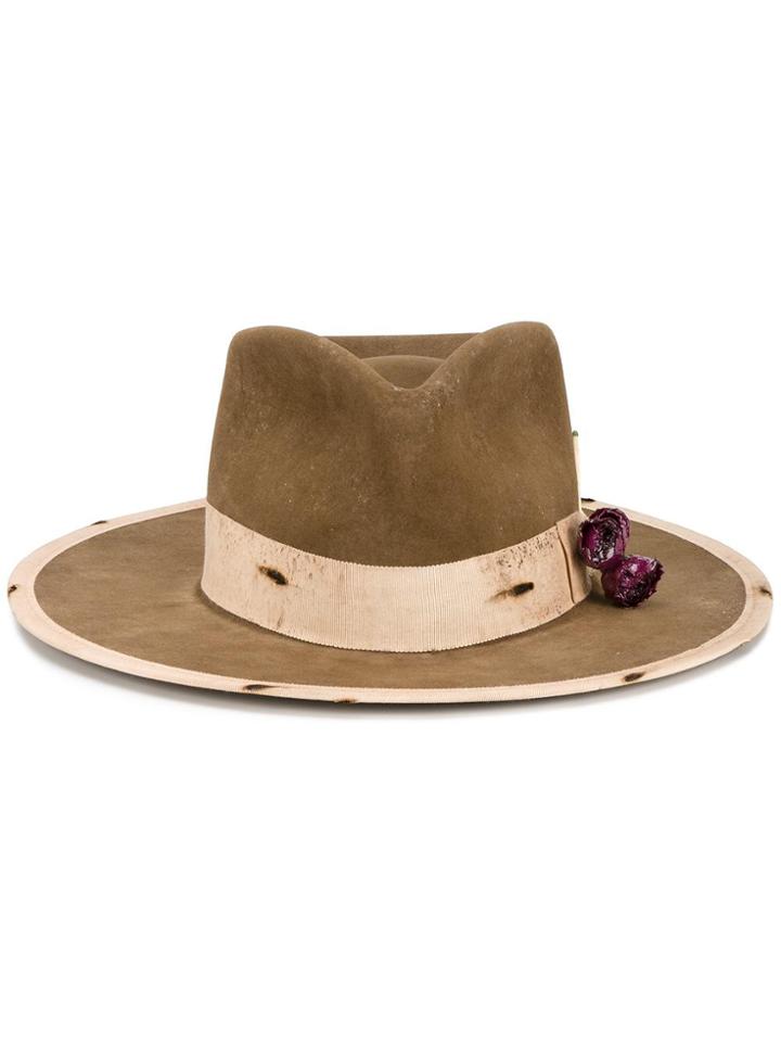 Nick Fouquet 'devil & Rose' Hat - Brown