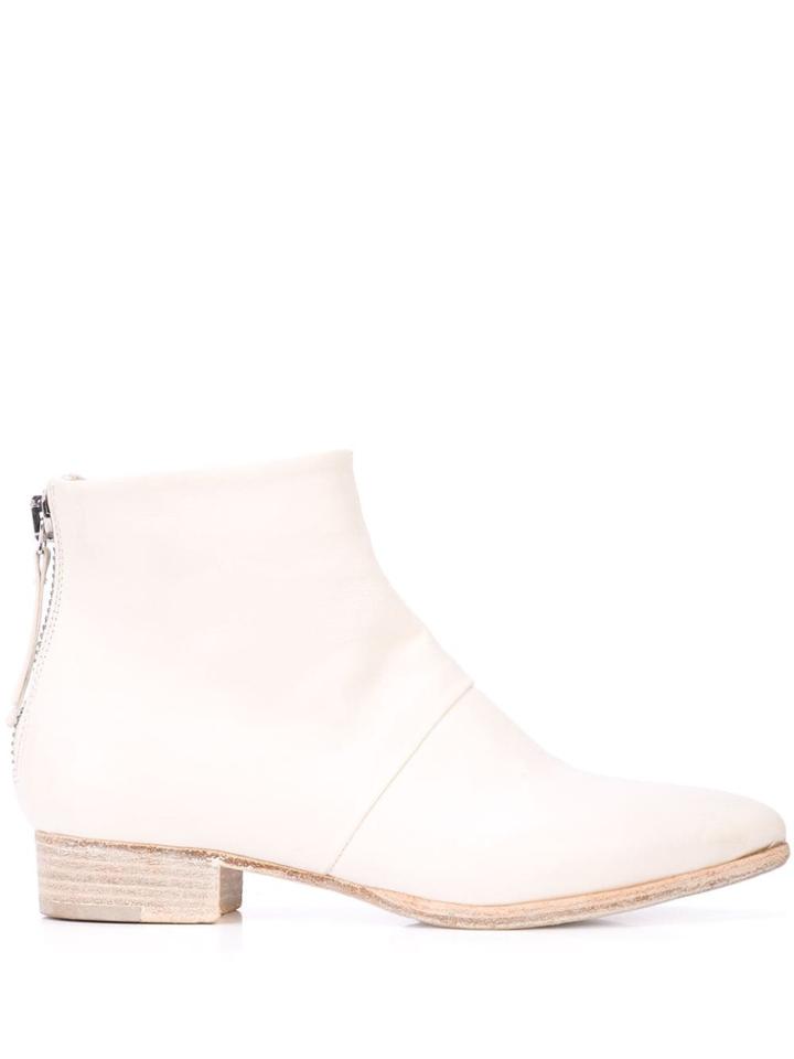 Alberto Fermani Back Zip Ankle Boots - White