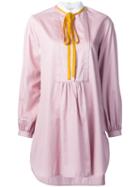 Roksanda Mandarin Neck Longsleeved Blouse, Women's, Size: 6, Pink/purple, Cotton/silk