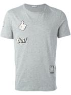 Moncler Stickers T-shirt, Men's, Size: Small, Grey, Cotton
