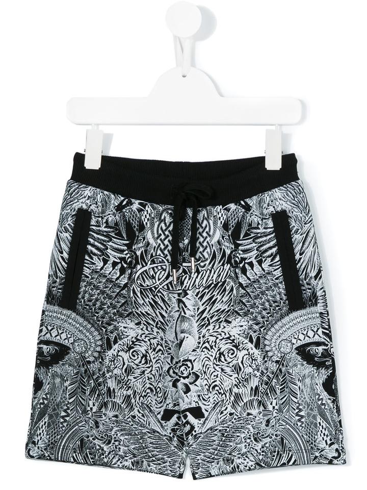 Philipp Plein Kids Printed Track Shorts, Boy's, Size: 12 Yrs, Black