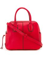 Tod's Miky Tote, Women's, Red, Calf Leather