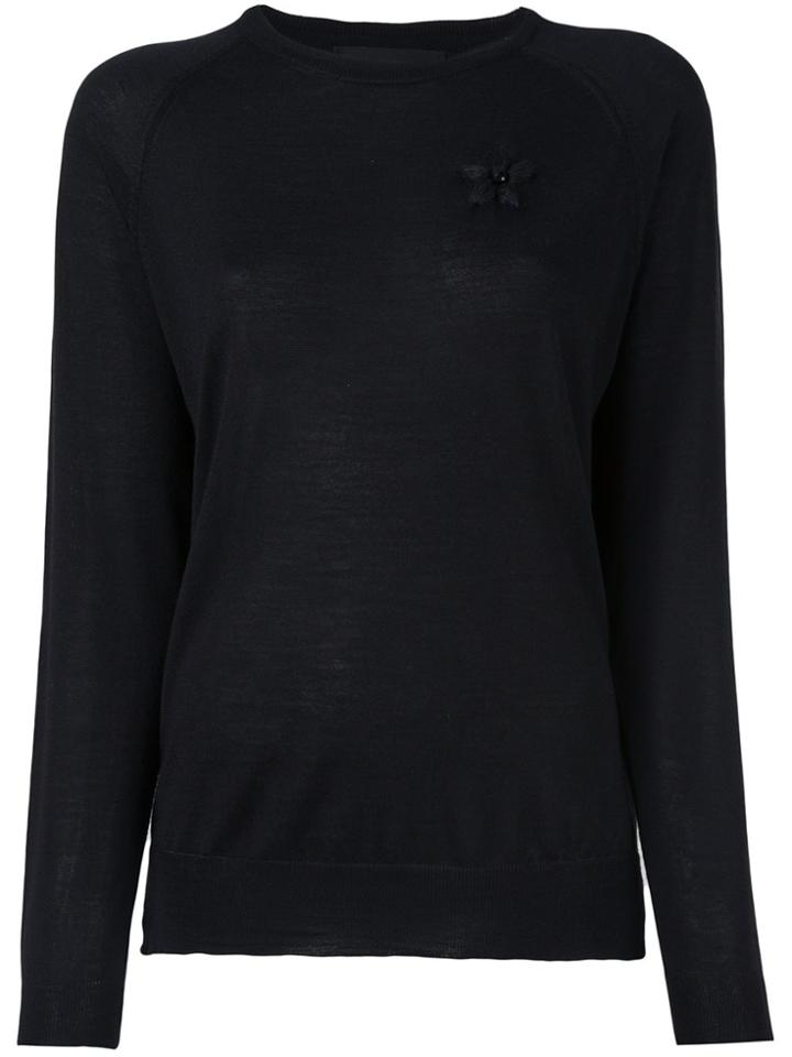 Simone Rocha Embroidered Detail Sweater - Black