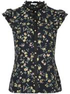 Guild Prime Floral Printed Buttoned Blouse - Blue