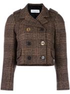 Sonia Rykiel Tweed Cropped Jacket, Women's, Size: 40, Black, Cupro/wool/alpaca
