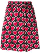 Love Moschino Heart Pixel Skirt - Black