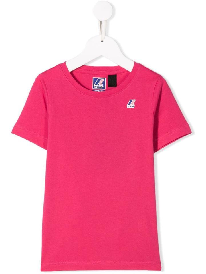 K Way Kids Logo T-shirt - Pink