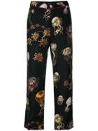 F.r.s For Restless Sleepers Floral-print Trousers - Black