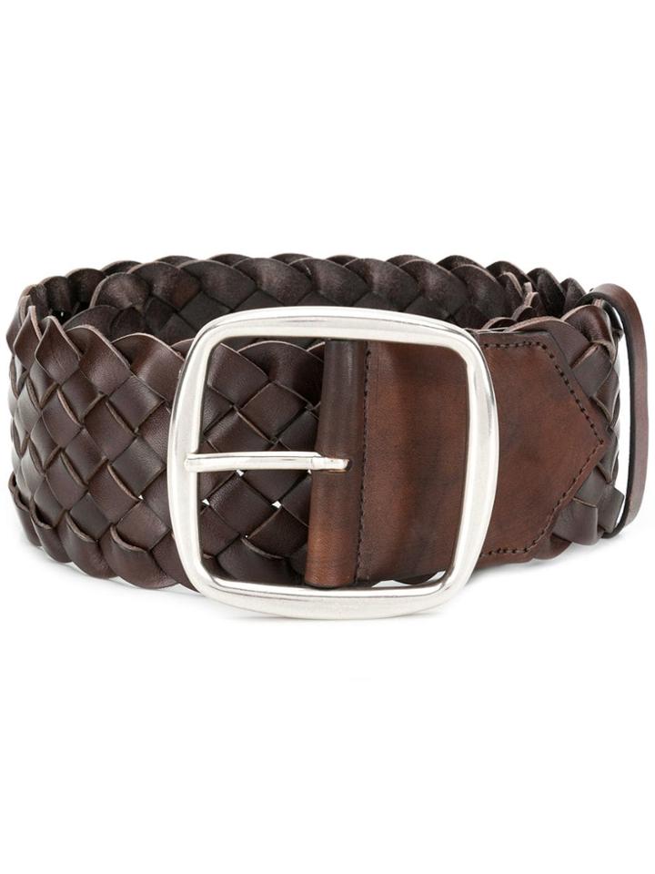 Etro Woven Buckle Belt - Brown