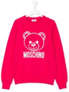 Moschino Kids Teen Logo Print Sweatshirt - Pink & Purple