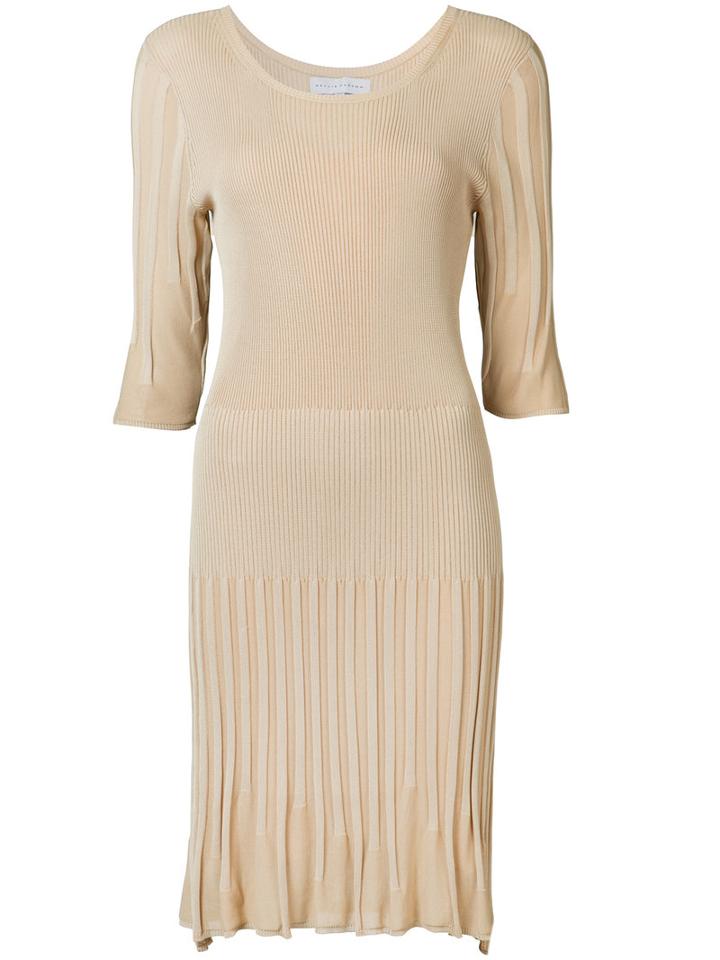 Nellie Partow Drop Waist Long-sleeve Dress, Women's, Size: Small, Nude/neutrals, Rayon