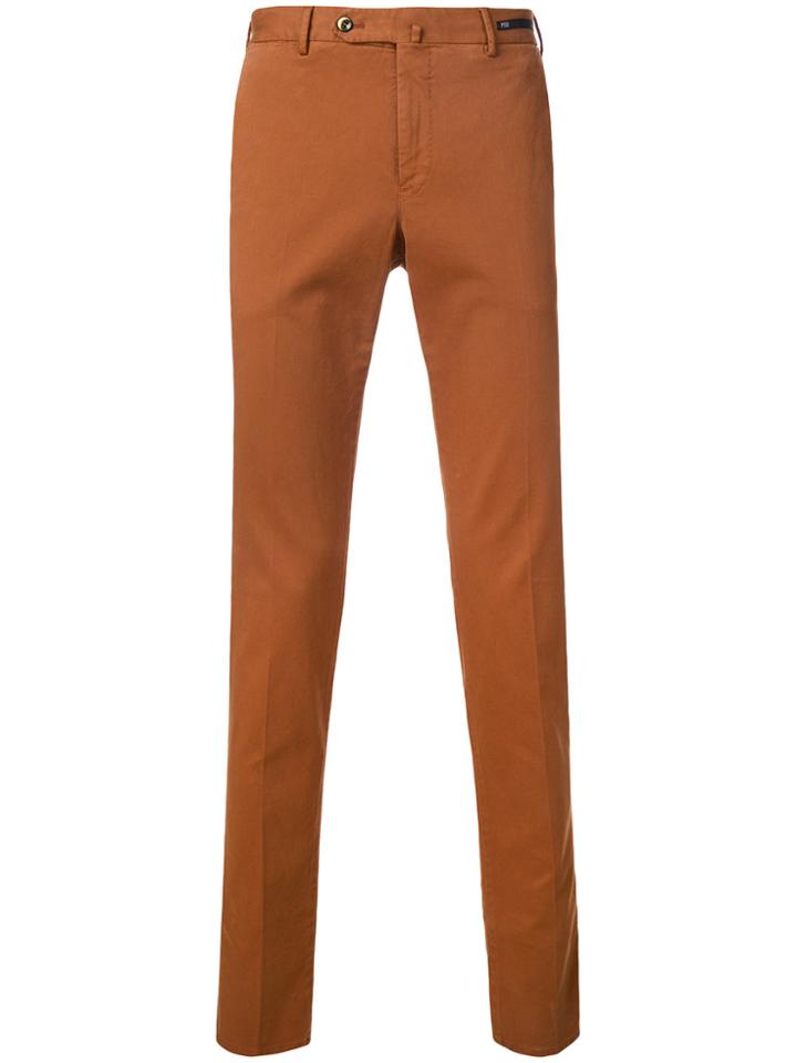 Pt01 Mid-rise Trousers - Brown