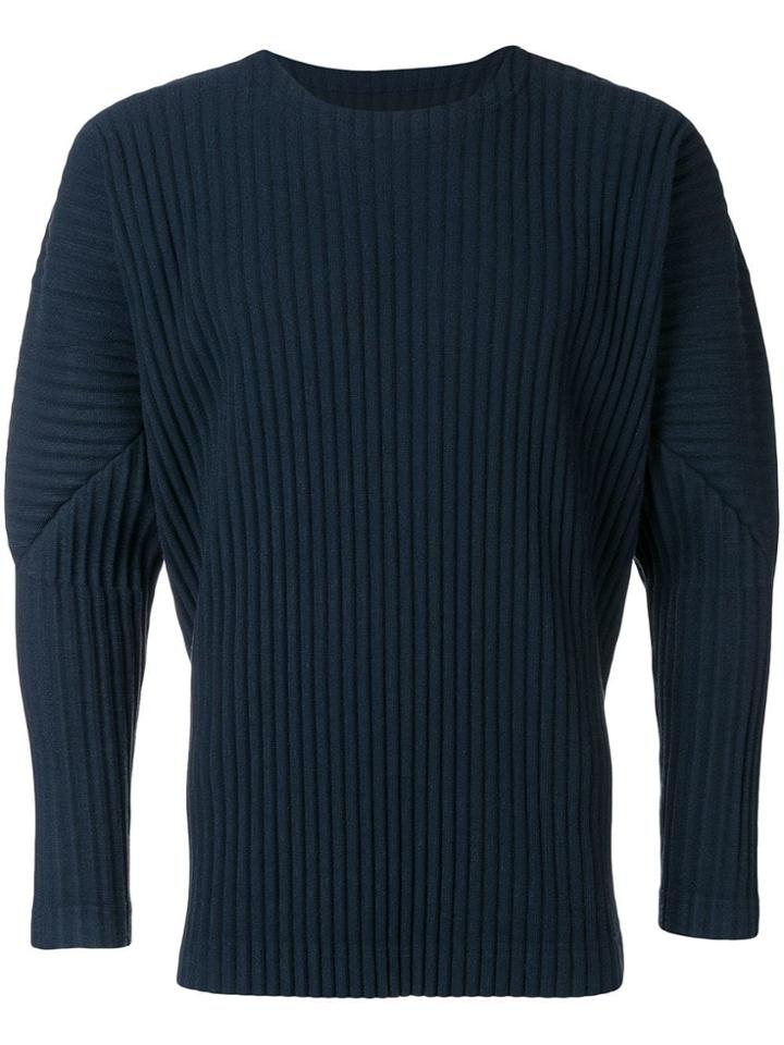Homme Plissé Issey Miyake Structured Long Sleeve Top - Blue