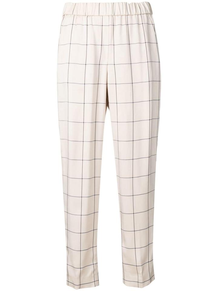 Peserico Square Print Trousers - Neutrals