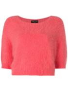 Roberto Collina Cropped Sweater - Pink & Purple