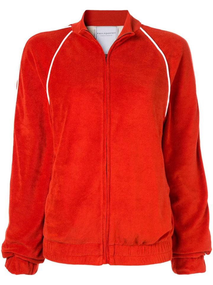 Philosophy Di Lorenzo Serafini Fleece Zip-up Jacket - Red
