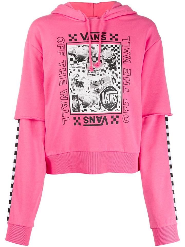 Vans Layered Sleeve Hoodie - Pink