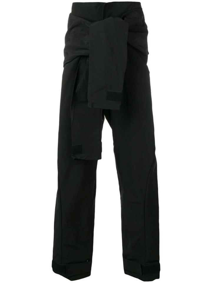 Julius Waist-detail Trousers - Black