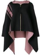 Emilio Pucci Logo Stripe Poncho Jacket - Black