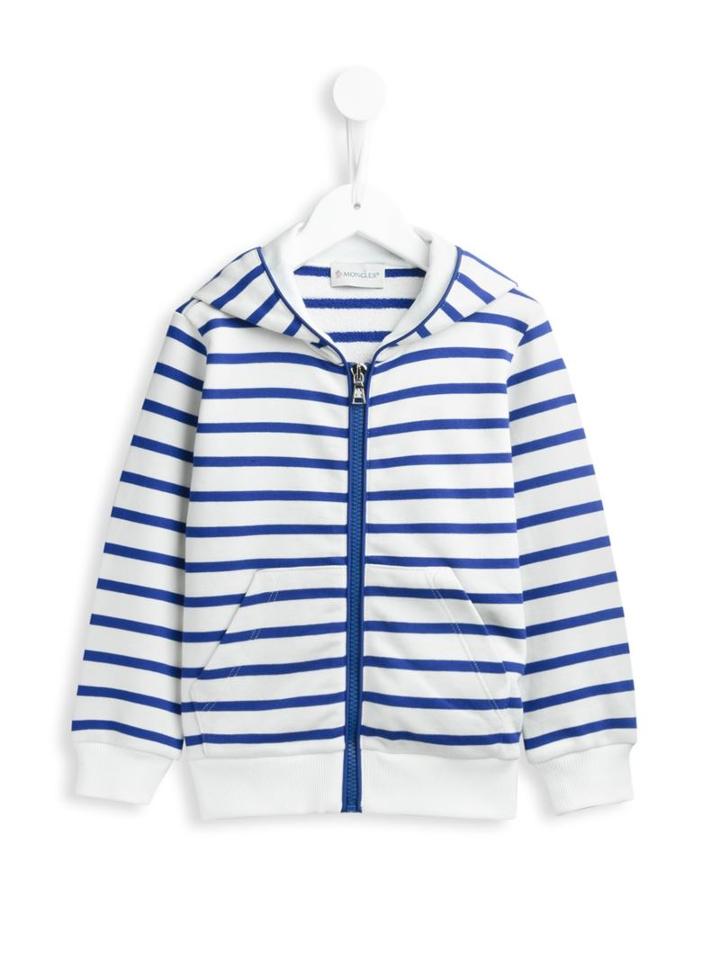 Moncler Kids Striped Hoodie, Boy's, Size: 8 Yrs, Blue