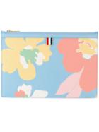 Thom Browne - Floral Clutch Bag - Women - Cotton/leather - One Size, Women's, Blue, Cotton/leather