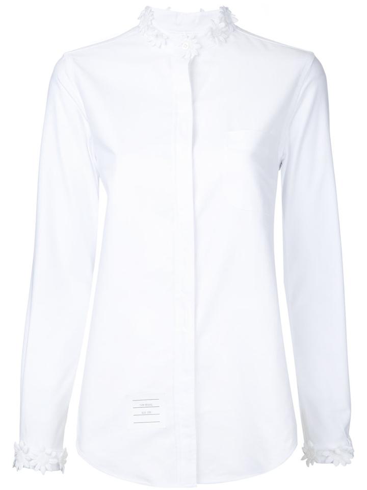 Thom Browne - Flower Collar Shirt - Women - Cotton - 42, White, Cotton