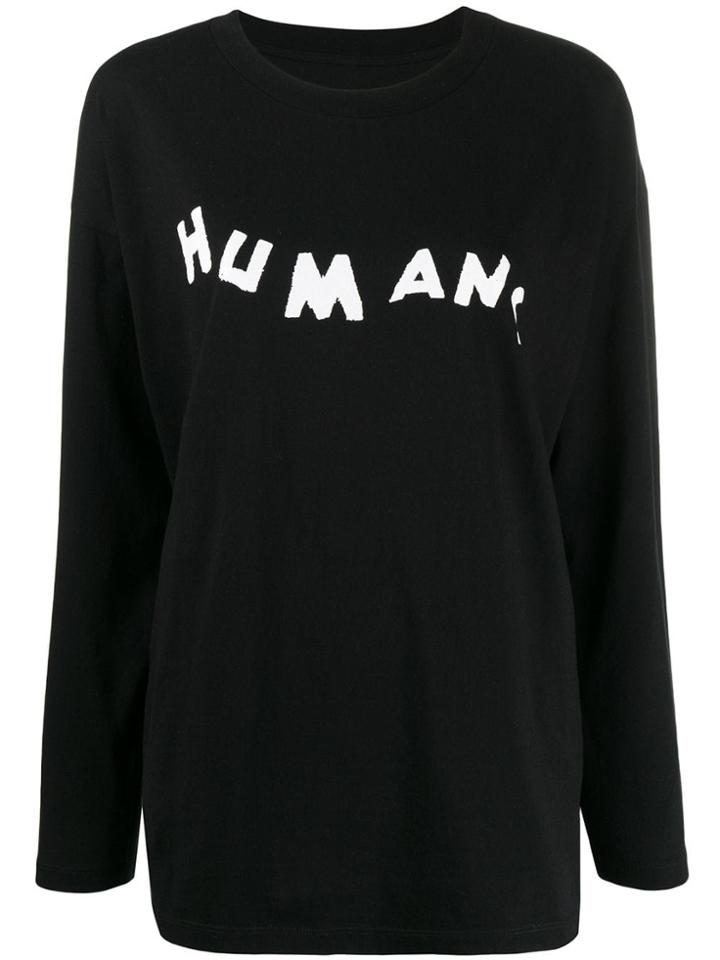 Mm6 Maison Margiela Humans Print Sweatshirt - Black