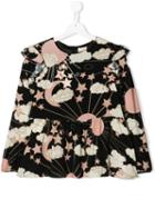 Elisabetta Franchi La Mia Bambina Star Print Blouse - Black