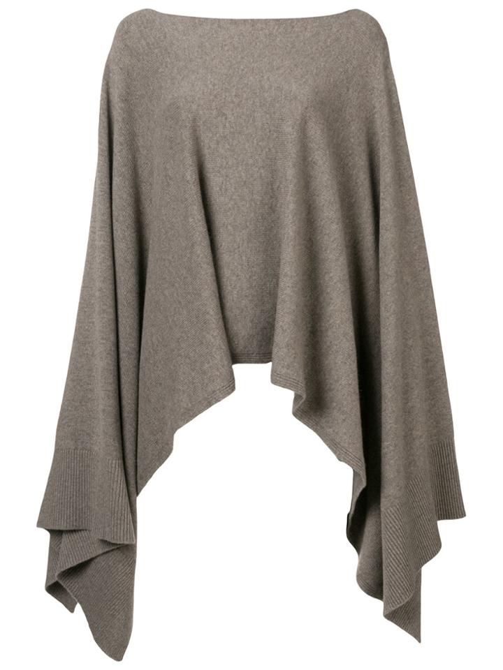 Agnona Boat Neck Poncho - Nude & Neutrals