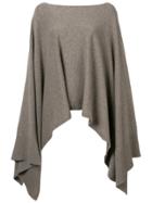 Agnona Boat Neck Poncho - Nude & Neutrals