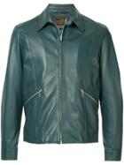 Hysteric Glamour Collared Leather Jacket - Blue