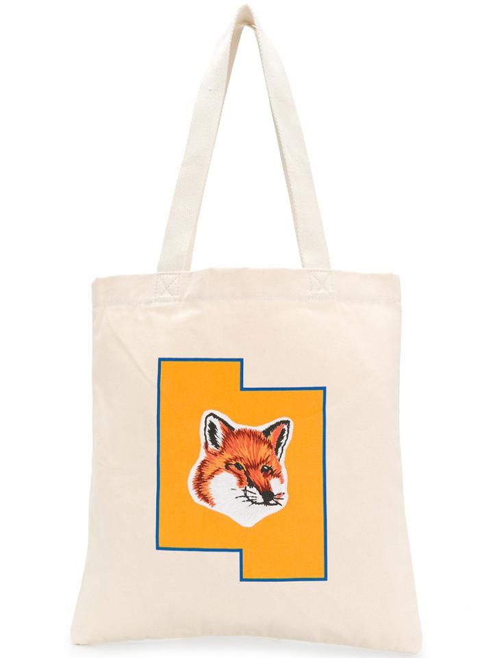 Maison Kitsuné Fox Shopper Bag - Nude & Neutrals