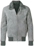 Officine Generale Trimmed Zip Jacket - Grey