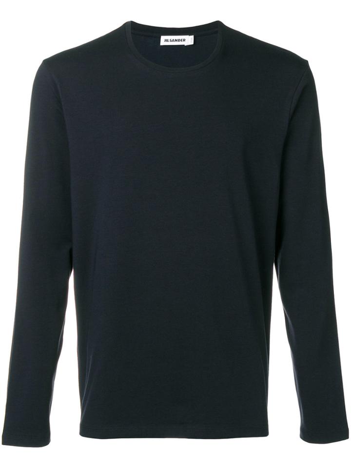 Jil Sander Round Neck Sweatshirt - Blue