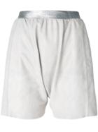 Olsthoorn Vanderwilt Metallic Detail Leather Shorts - Grey