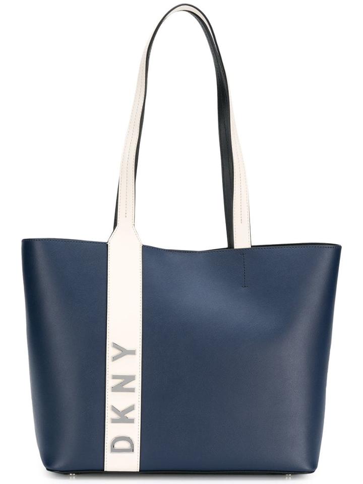 Donna Karan Large Logo Tote - Blue