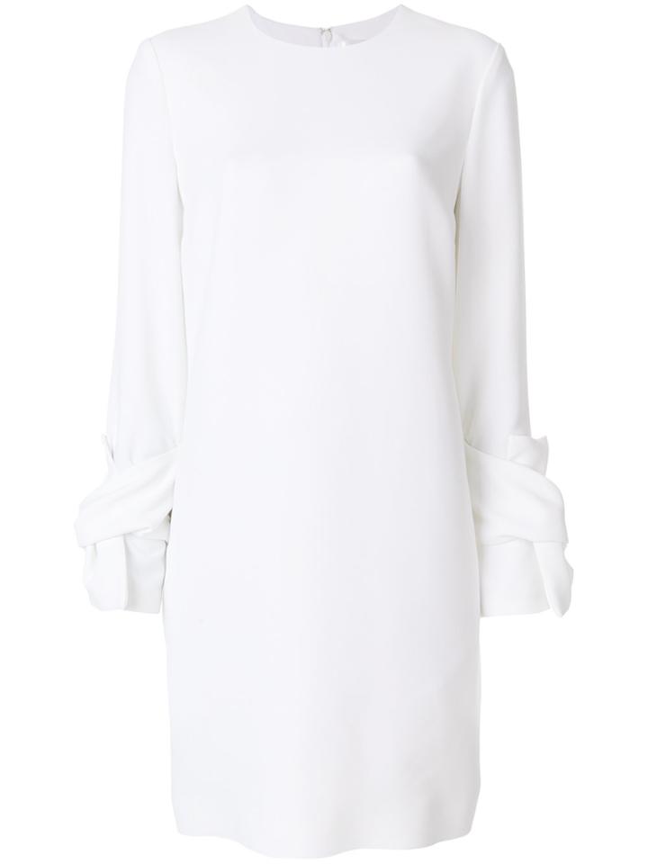Victoria Victoria Beckham Tie Sleeve Shift Dress - White